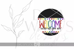 Welcome Come As You Are SVG Gay Pride Door Hanger SVG Product Image 2