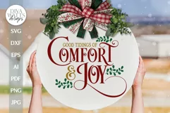Good Tidings Of Comfort And Joy SVG Christmas Decor SVG Product Image 1