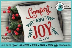 Christmas Saying SVG, Holiday Logo SVG, Comfort SVG, Joy SVG Product Image 10