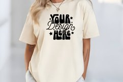 Comfort Colors C1717 Ivory Shirt Mockup, Tshirt Mockup, Product Image 1