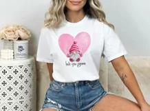 Love you Gnomie Valentines Day watercolor sublimation design Product Image 3