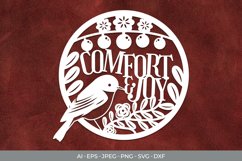 Comfort & Joy Papercut SVG Product Image 1