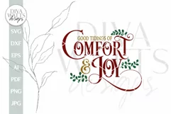 Good Tidings Of Comfort And Joy SVG Christmas Decor SVG Product Image 2