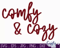 Comfy And Cozy Christmas Farmhouse Sign Svg Product Image 2