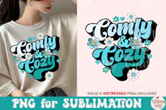 Comfy and cozy png, winter png sublimation Product Image 1