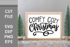Comfy Cozy Christmas, Hand Lettered, Cut File Product Image 1