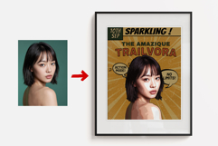 Retro Comic Book Style Portrait Art Product Image 2