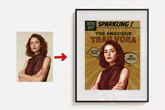 Retro Comic Book Style Portrait Art Product Image 1