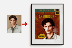 Retro Comic Book Style Portrait Art Product Image 2