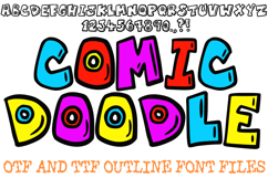 Comic Doodle Alphabet Font Letters Cartoon ABC OTF TTF Type