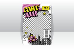 Comic magazine template front page layout background Product Image 1