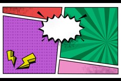 Comic page abstract colorful background template design Product Image 2