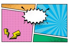 Comic page abstract colorful background template isolated Product Image 1