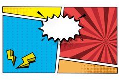 Comic page abstract colorful background template vector Product Image 1