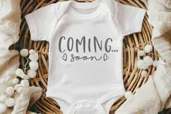 Coming Soon Svg, Pregnancy Svg, Baby Onesie Product Image 1