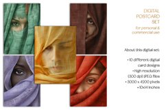 Faces In Linen Postcard and Art Print Set Product Image 5