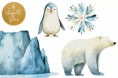 Arctic Life Clipart - 4 PNG Files Product Image 1