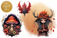 Samhain & Halloween Clipart - 4 PNG Files Product Image 1