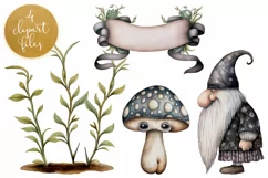 Whimsical Garden Creatures Clipart - 4 PNG Files Product Image 1