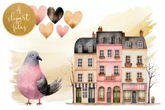 Life In Paris Clipart - 4 PNG Files Product Image 1
