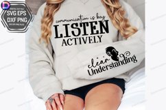 Communication is Key Listen Actively Sleeve SVG Product Image 3