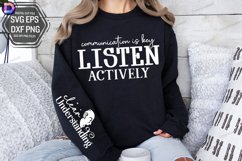 Communication is Key Listen Actively Sleeve SVG Product Image 2