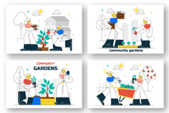 10 Community Garden Illustration Product Image 3