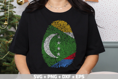 Comoros SVG | Comoros Flag Fingerprint | SVG PNG DXF EPS Product Image 1