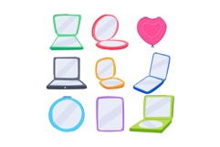 compact mirror set cartoon Product Image 1