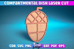 Compartmental Dish Laser Cut SVG | Dish Laser Cut SVG Design Product Image 2