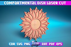 Compartmental Dish Laser Cut SVG | Dish Laser Cut SVG Design Product Image 3