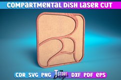 Compartmental Dish Laser Cut | Dish Laser Cut Design | CNC Product Image 1
