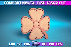 Compartmental Dish Laser Cut SVG | Dish Laser Cut SVG Design Product Image 7