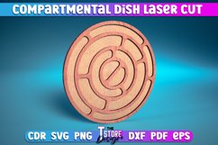 Compartmental Dish Laser Cut SVG | Dish Laser Cut SVG Design Product Image 8