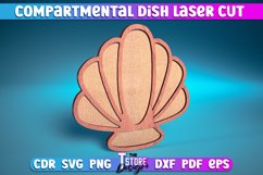 Compartmental Dish Laser Cut SVG | Dish Laser Cut SVG Design Product Image 9