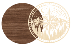 Compass Mountain Laser Cut SVG Product Image 2