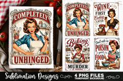 Funny Kitchen Towel 4 PNG Retro Wife PNG Sublimation Product Image 2