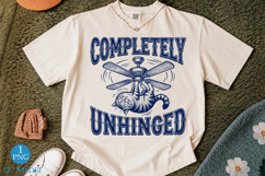 Completely Unhinged Funny Cat Fan PNG, Funny Cat Design Product Image 1