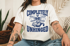 Completely Unhinged Funny Cat Fan PNG, Funny Cat Design Product Image 2