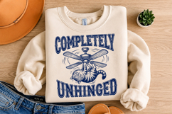 Completely Unhinged Funny Cat Fan PNG, Funny Cat Design Product Image 3