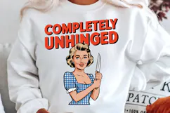 Completely Unhinged PNG, Retro Unhinged Girl PNG Product Image 2