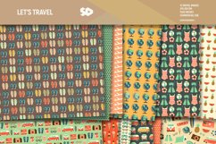 Travel digital paper pack. Summer scrapbooking pages Product Image 2