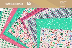 Summer flowers digital paper pack. Floral scrapbooking pages Product Image 2
