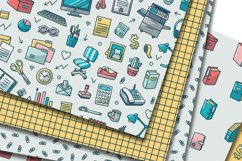 Office digital paper. Work stationery scrapbooking pages. Product Image 2