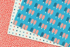 4th of July digital paper pack, independence day patterns Product Image 3