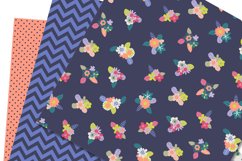 Colorful bloom digital paper pack, floral scrapbook pages Product Image 3