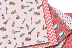 Office digital paper. Work stationery scrapbooking pages. Product Image 4