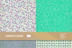Summer flowers digital paper pack. Floral scrapbooking pages Product Image 6