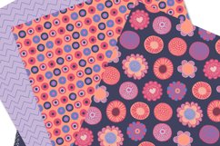 Colorful bloom digital paper pack, floral scrapbook pages Product Image 4
