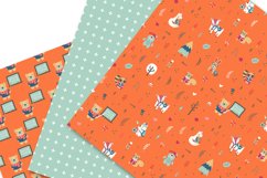 School animals digital paper pack, woodland scrapbook pages Product Image 5